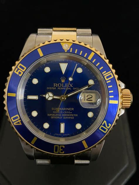 Rolex vintage submariner 2 tone 18 k and steel 93153 half 